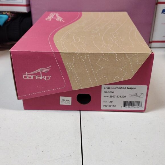 Dansko Women's 39 Livie Slip On Saddle Brown Burnished Nappa Loafers - New - Picture 6 of 6